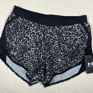 Under Armour Fly By 2.0 Printed Shorts Womens Small Black Running Training